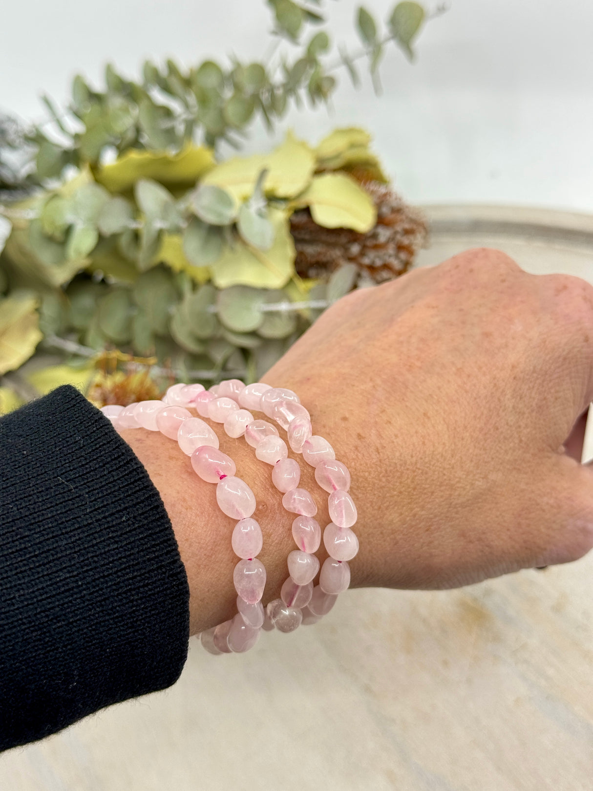 Rose Quartz Stretch Bracelet – Stone of Love, Compassion & Emotional Healing