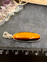 Tiger Eye Pendant & Chain  - "I have the strength to overcome challenges and setbacks."