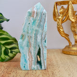 Hemimorphite Freeform Point | 10.5cm | 186g | Truth & Emotional Healing
