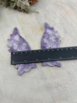Lepidolite Unicorn Wings on Black Stand (15x20cm) – Stone of Peace, Magic & Emotional Balance