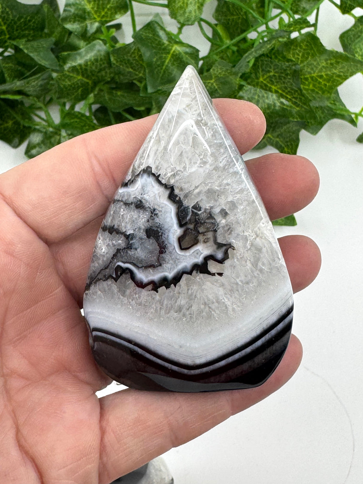 Banded Black Agate Flame