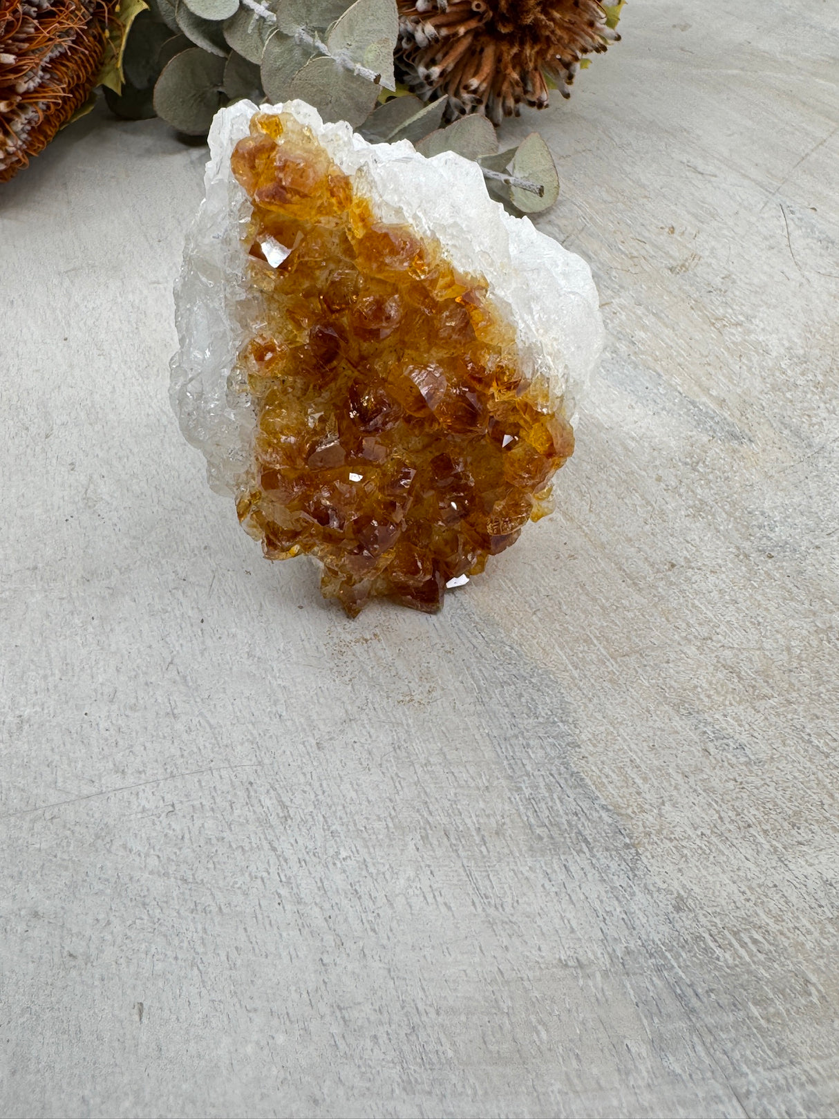 Citrine cluster #6 – golden yellow crystal for prosperity, light and clarity – Inspired By 3 Crystals Australia.