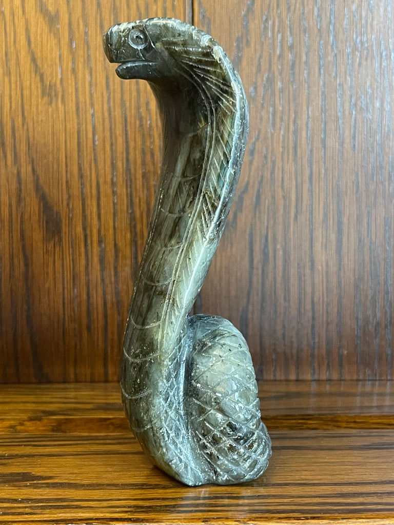 Labradorite Snake Carving #1 308g -  “ I welcome change and transformation into my life”.
