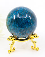 Blue Apatite Sphere – Deep Ocean Blue Crystal Sphere 225g