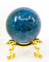 Blue Apatite Sphere – Deep Ocean Blue Crystal Sphere 225g
