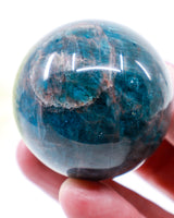 Blue Apatite Sphere – Deep Blue Crystal Sphere 187g