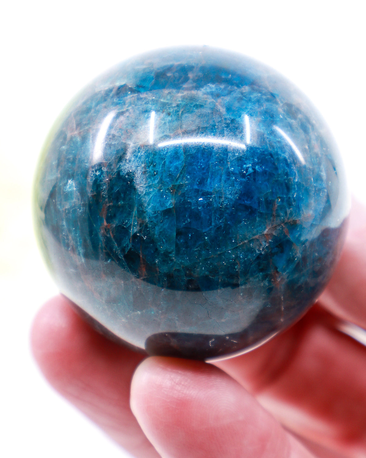 Blue Apatite Sphere – Deep Blue Crystal Sphere 187g