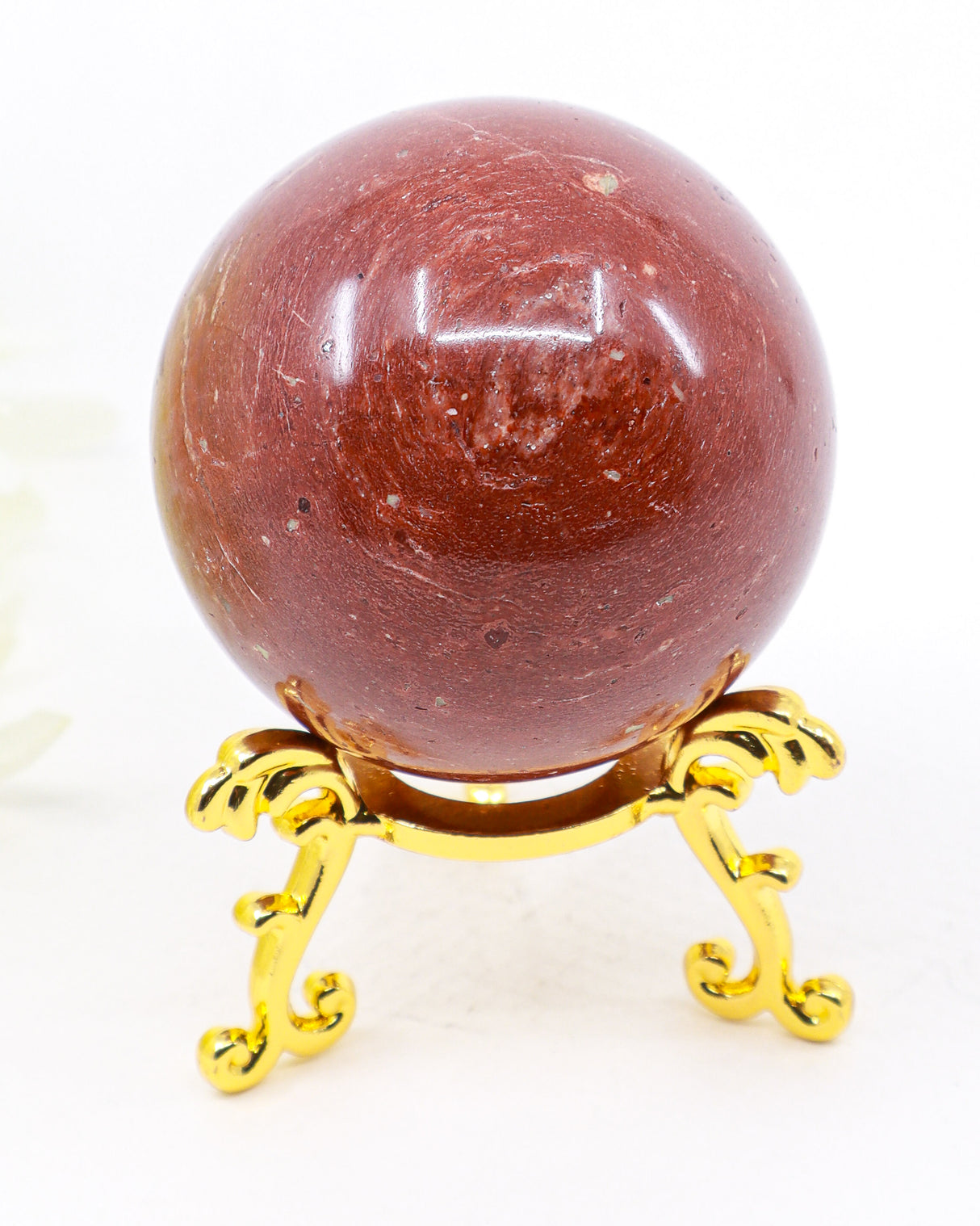 Red Jasper Sphere – The Stone of Strength & Grounding | Approx. 5cm