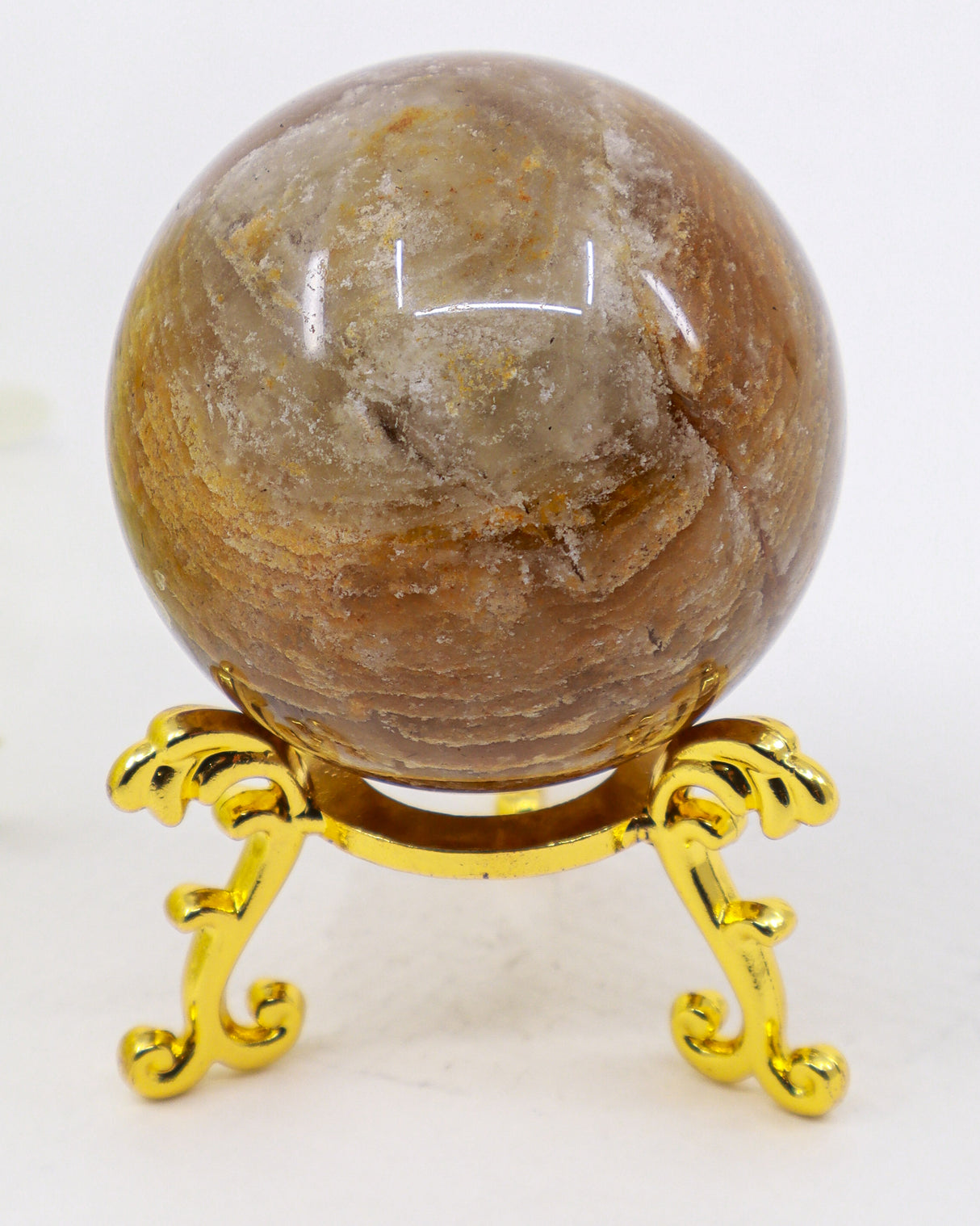 Garden Quartz Sphere – Lodolite | Scenic Inclusion Quartz | 194g