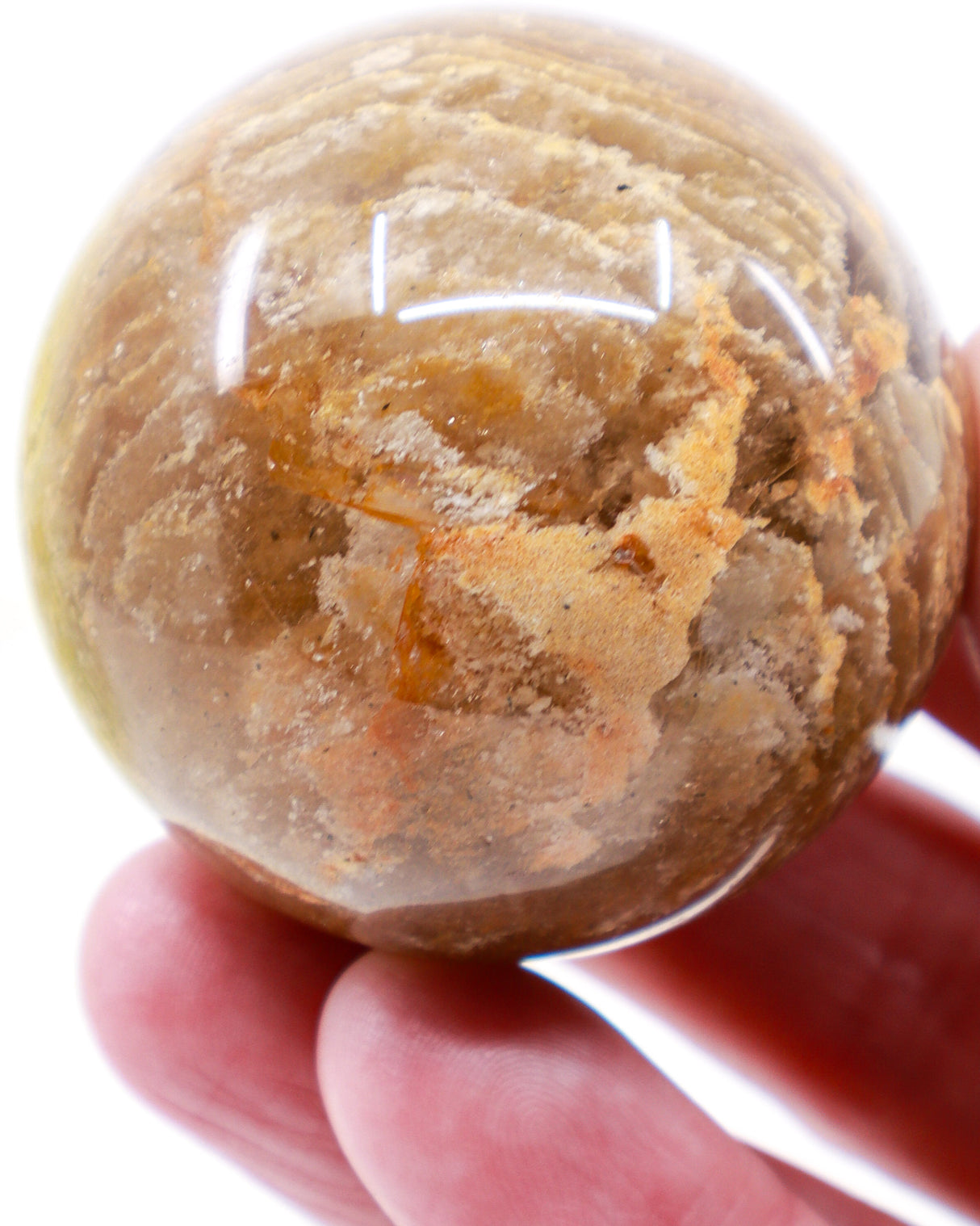 Garden Quartz Sphere – Lodolite | Scenic Inclusion Quartz | 194g