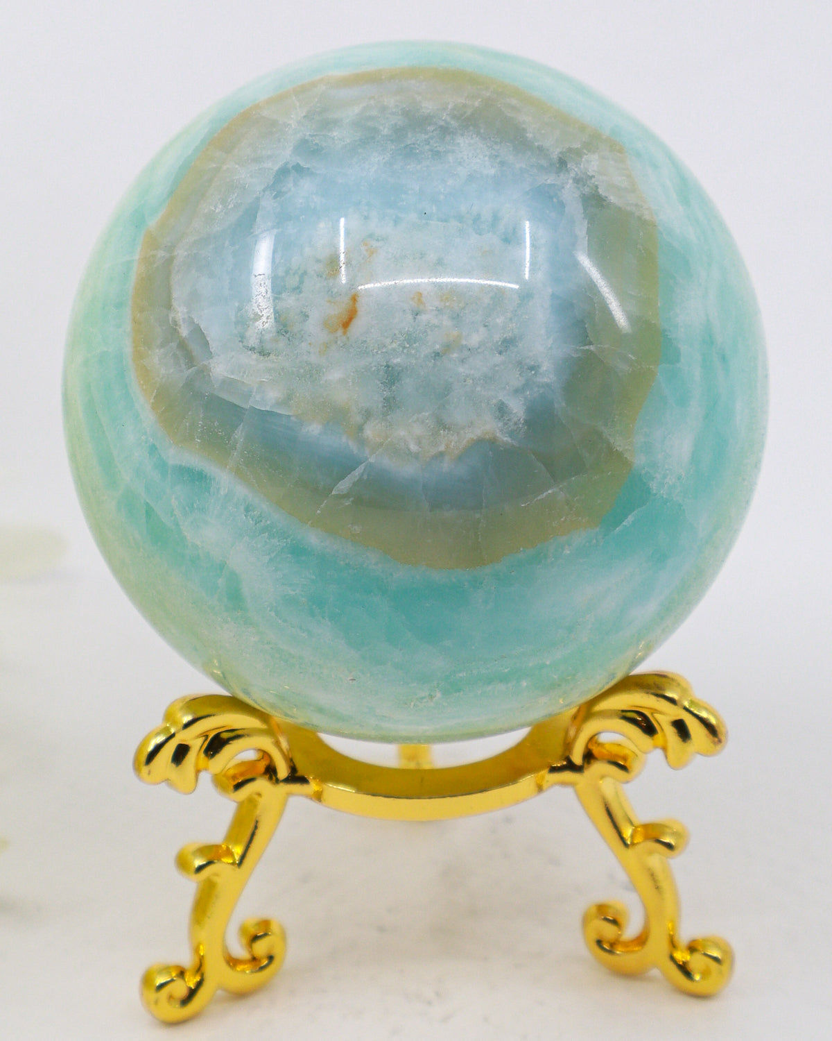 Caribbean Calcite Sphere – Sea of Serenity | 339g