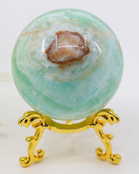 Caribbean Calcite Sphere – Tidal Sanctuary | 276g
