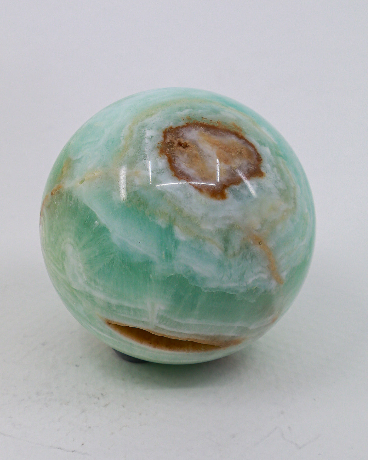 Caribbean Calcite Sphere – Tidal Sanctuary | 276g