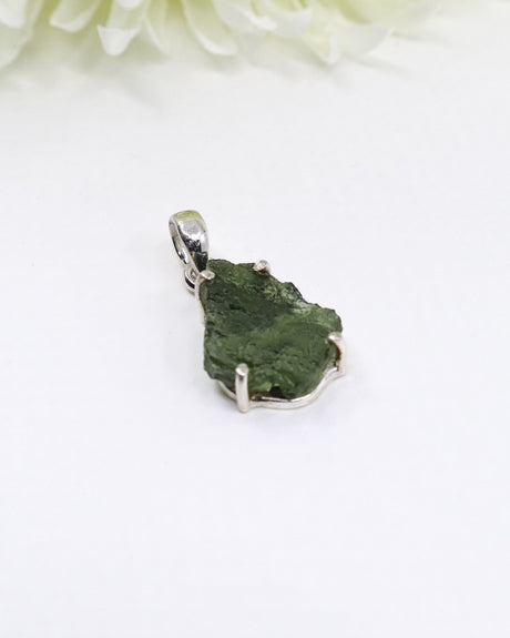 Moldavite Pendant | 2.82g Serling Silver .925 | Czech Republic