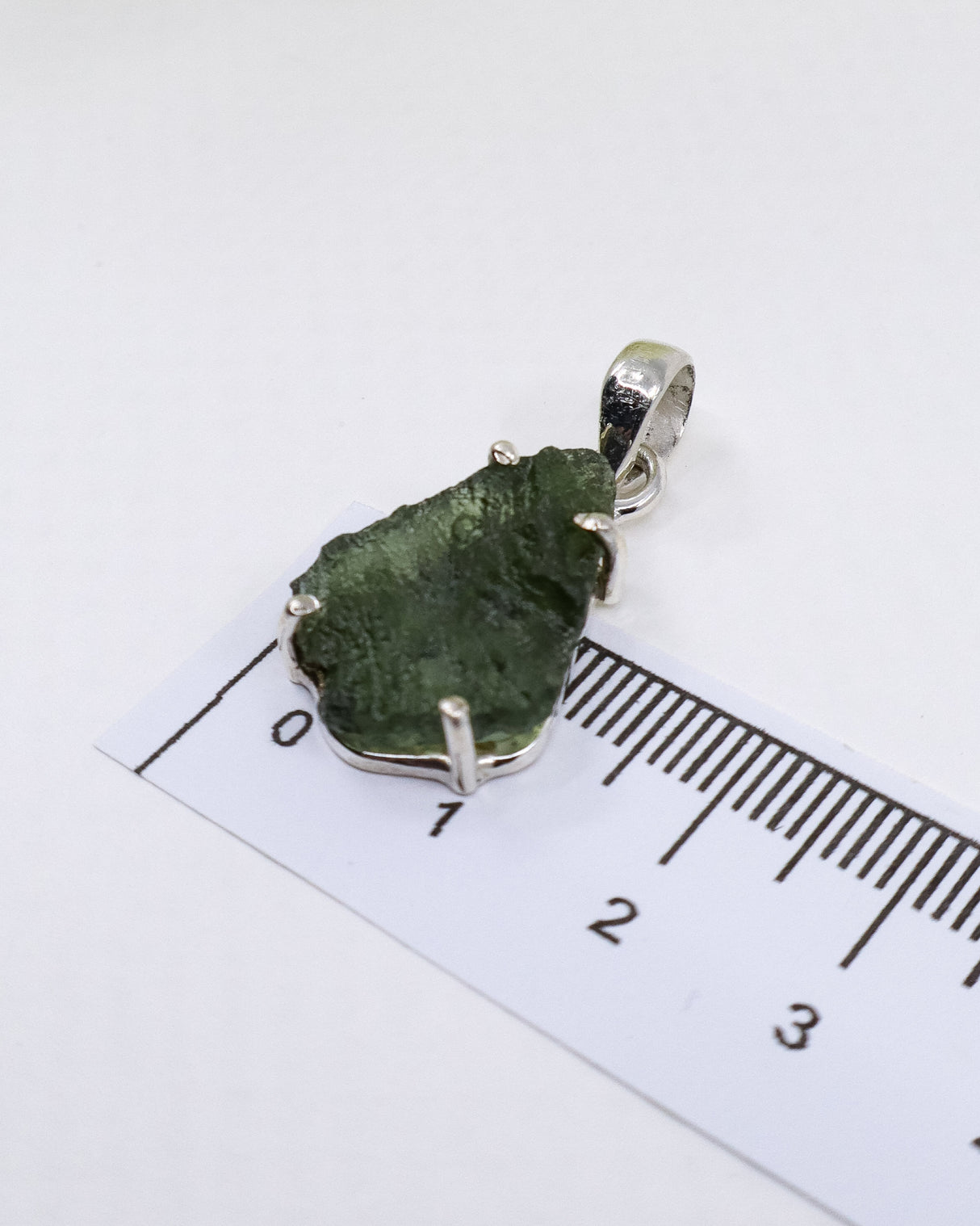 Moldavite Pendant | 2.82g Serling Silver .925 | Czech Republic