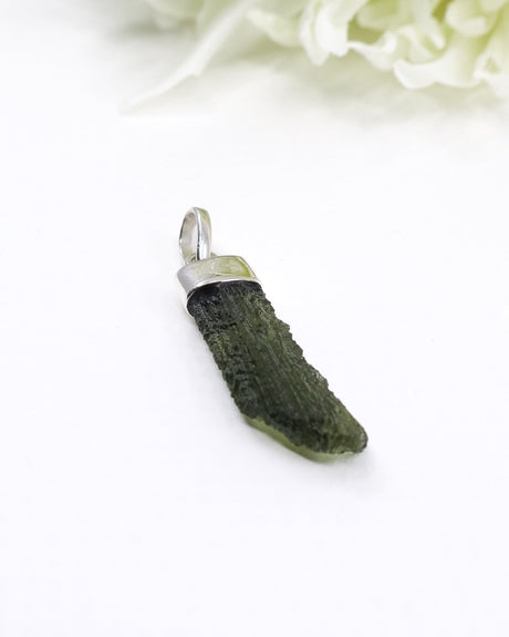 Moldavite Pendant | 2.82g Sterling Silver .925 | Czech Republic