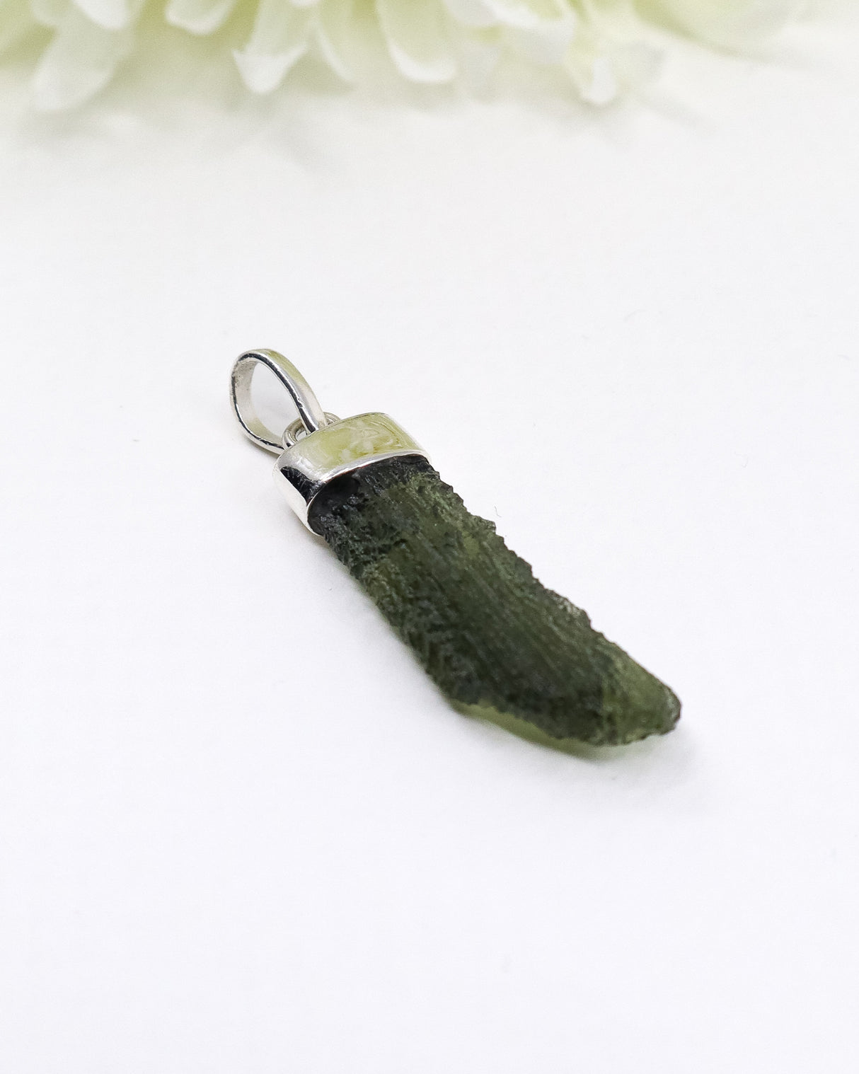 Moldavite Pendant | 2.82g Sterling Silver .925 | Czech Republic