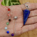 Lapis Lazuli Pendulum with Chakra Chain – Truth & Intuitive Insight