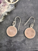 Rose Quartz Silver Drop Earring - “I radiate love, beauty, confidence and grace”.