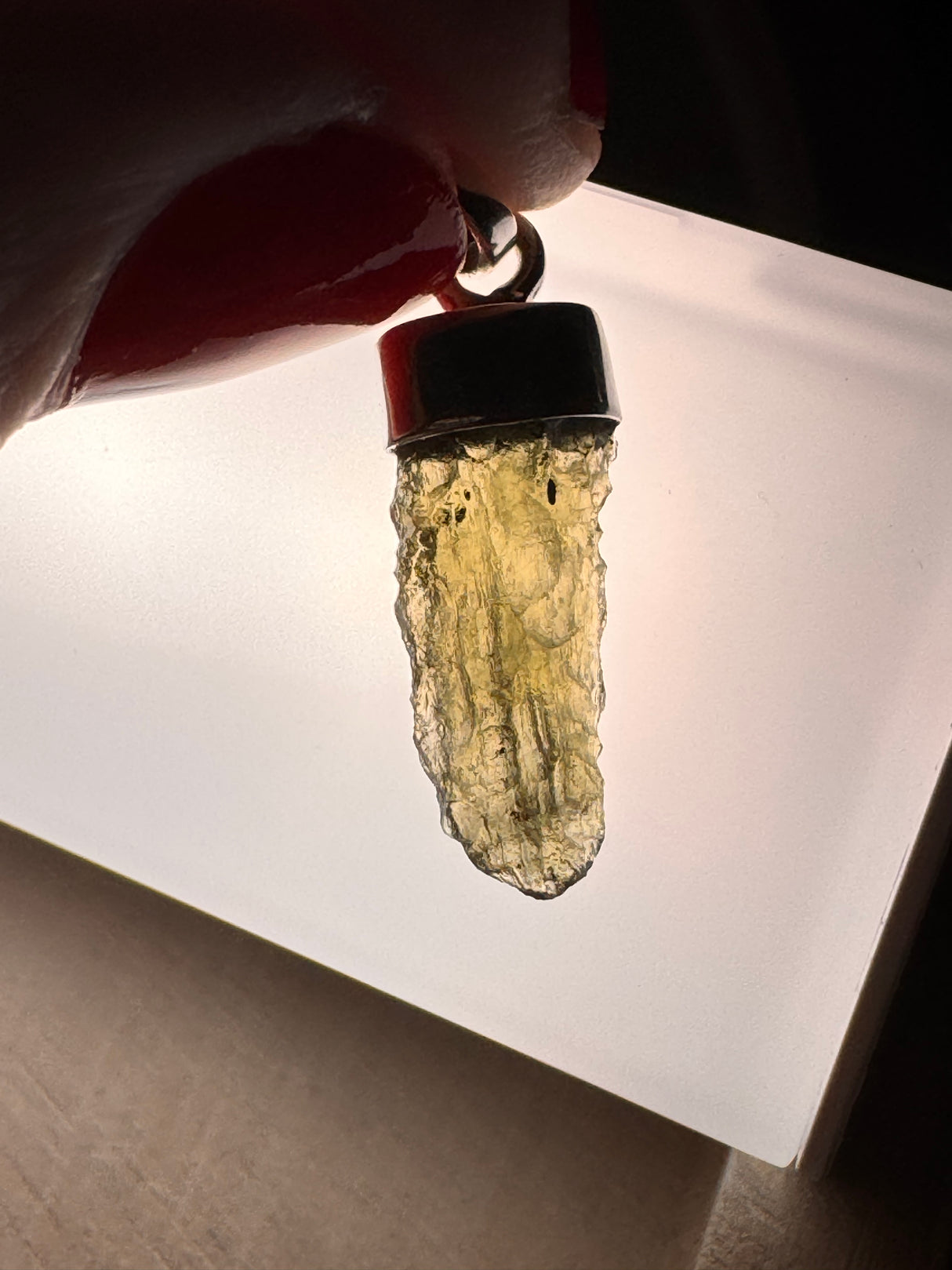 Moldavite Silver Pendant #2 1.52g- Transformation & Protection