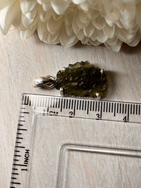 Moldavite Silver Pendant #11 2.94g- Transformation & Protection