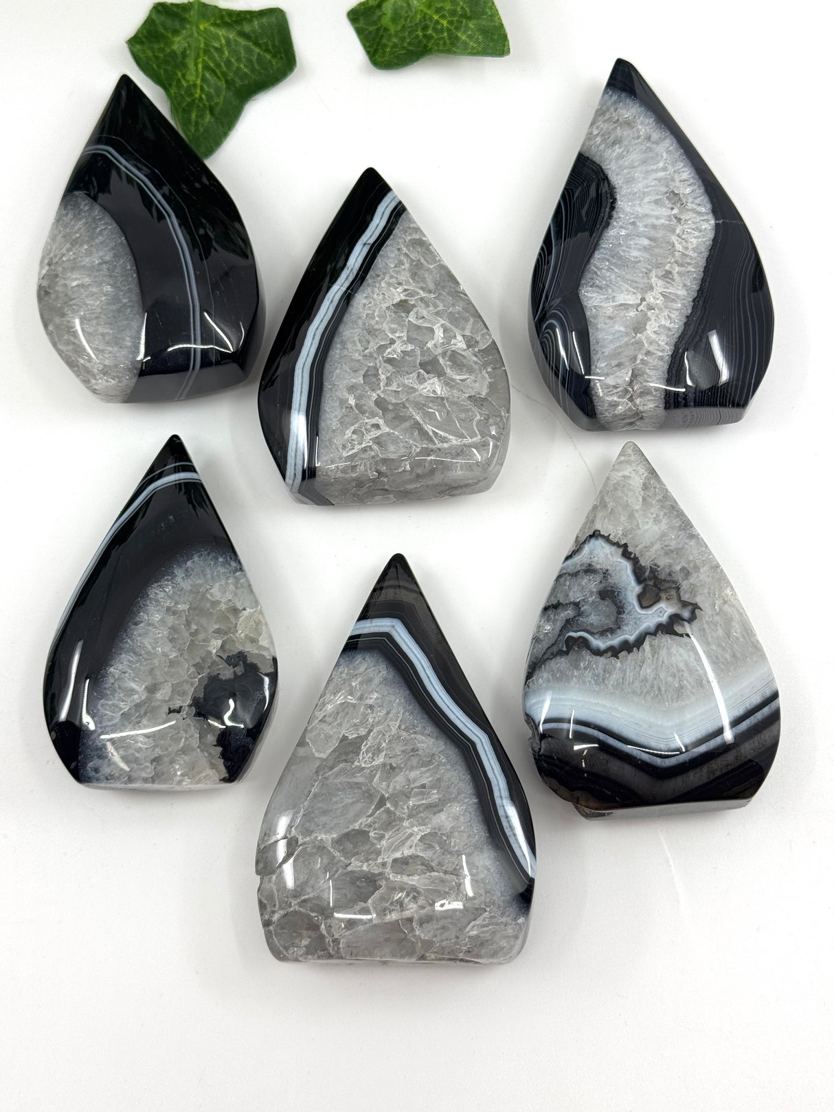 Banded Black Agate Flame