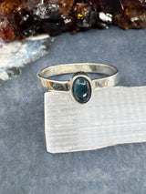 Blue Tourmaline Sterling Silver Ring – Embrace Elegance and Serenity