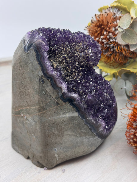 Amethyst Deep Purple Cluster | Healing Crystal of Peace & Protection | 1.333Kilo