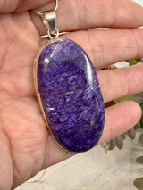 Extra Large Charoite Pendant | Rare Crystal of Transformation & Healing
