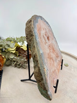 Pink Amethyst slice 1.7kg 19x16cm – soft pink crystal for love, calm and divine feminine energy – Inspired By 3 Crystals Australia.