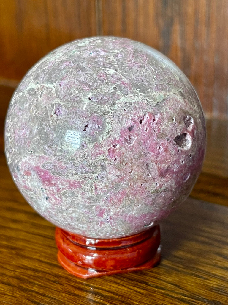 Cobaltoan Calcite Sphere #9 194g - A rare crystal also known as Aphrodite Stone and Salrose Stone