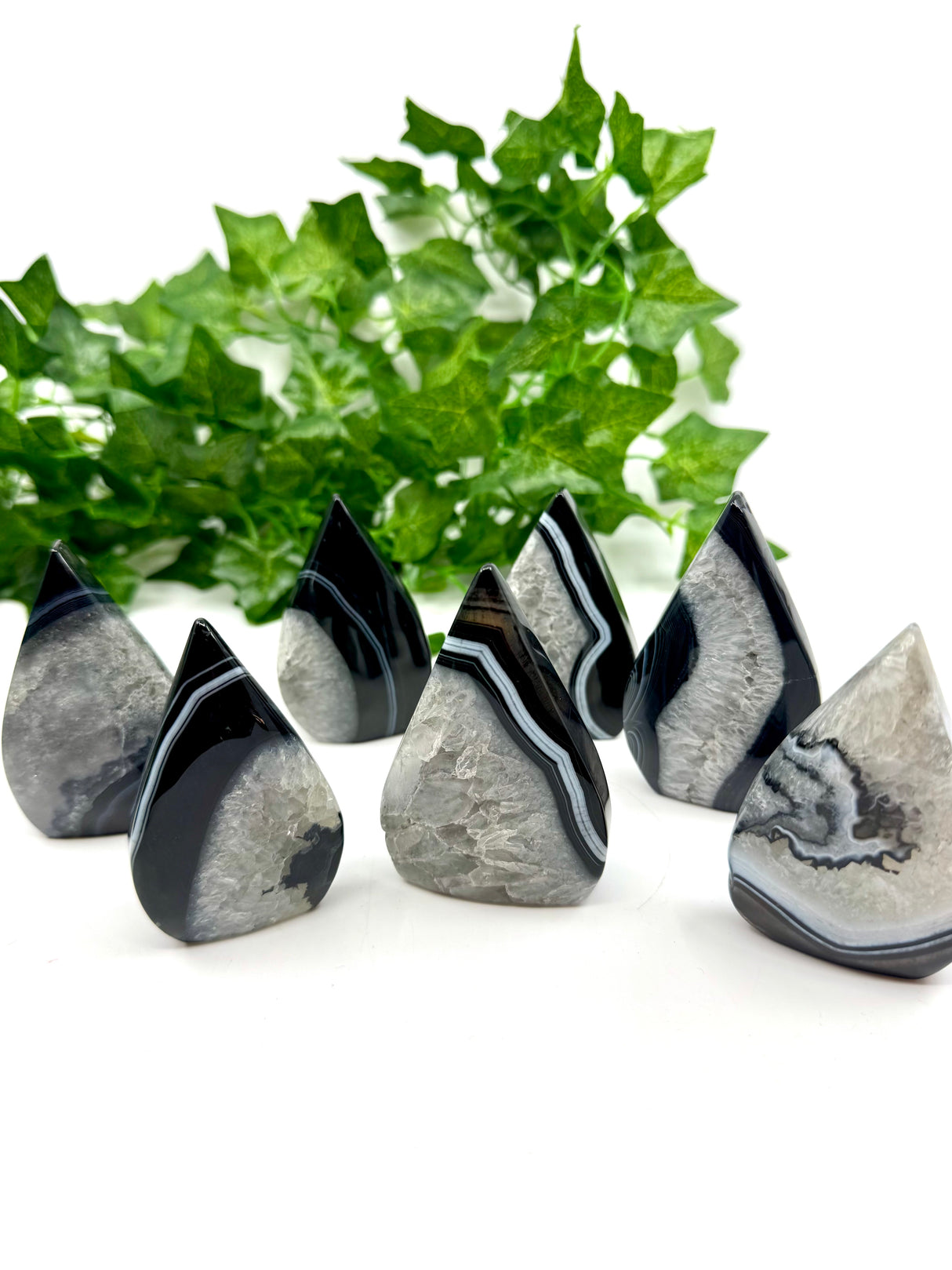 Banded Black Agate Flame