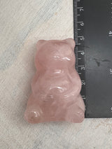 Rose Quartz Teddy Bear Carving - Love. Peace & Harmony