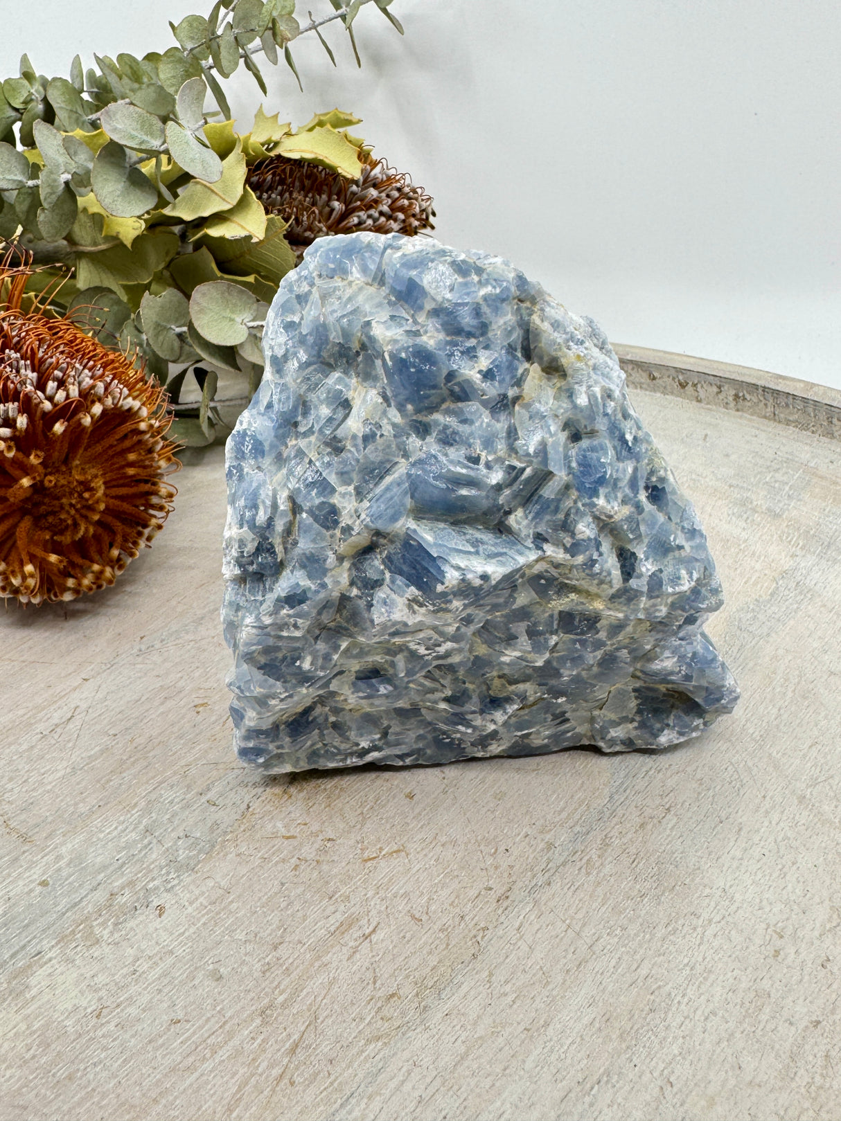 Blue Calcite Natural Chunk 857g – Stone of Calm, Communication & Gentle Healing