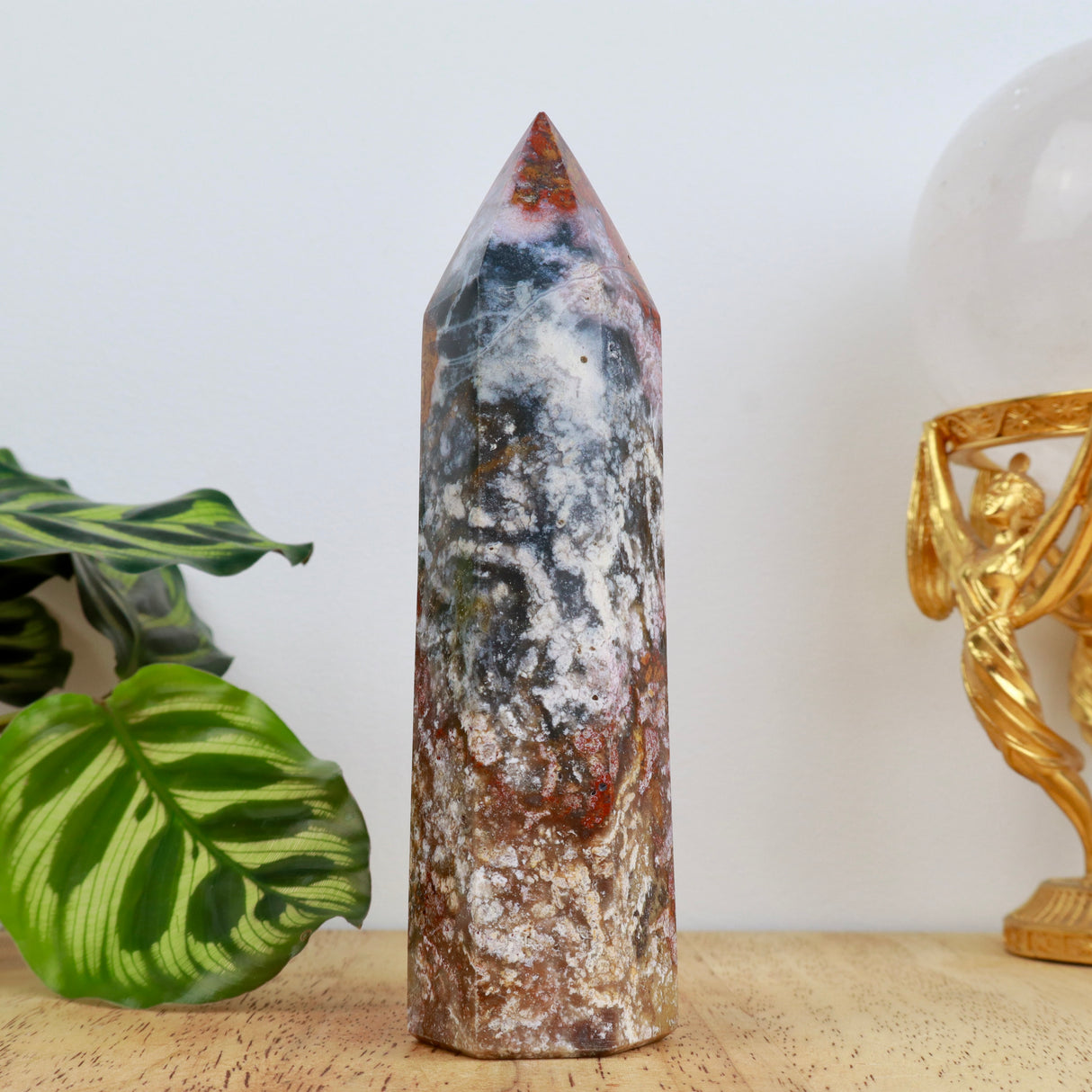Ocean Jasper Point | 14cm | 307g | Strength & Joy