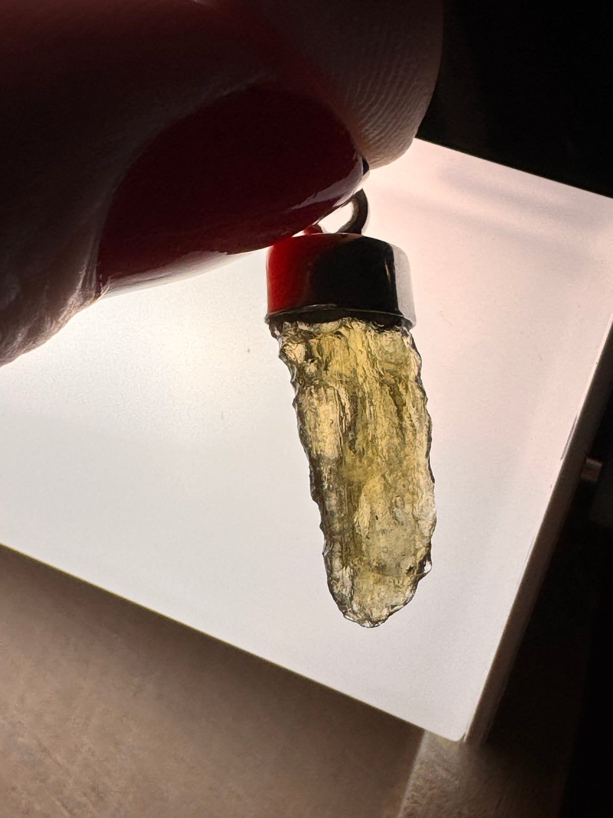 Moldavite Silver Pendant #2 1.52g- Transformation & Protection