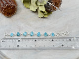Chunky Larimar Bracelet – .925 Sterling Silver – Stone of Calm, Empowerment & Ocean Healing