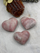 Pink Opal heart approx. 6cm — crystal of love, emotional healing, and inner peace.