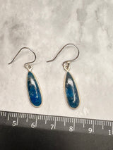 Blue Apatite Silver Drop Earrings - "I work relentlessly each day to achieve my goals."