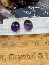 Amethyst Silver Earrings- “I trust my intuition and allow it to guide me each day”’
