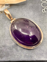 Amethyst Silver Large Pendant - “I trust my intuition and allow it to guide me each day”