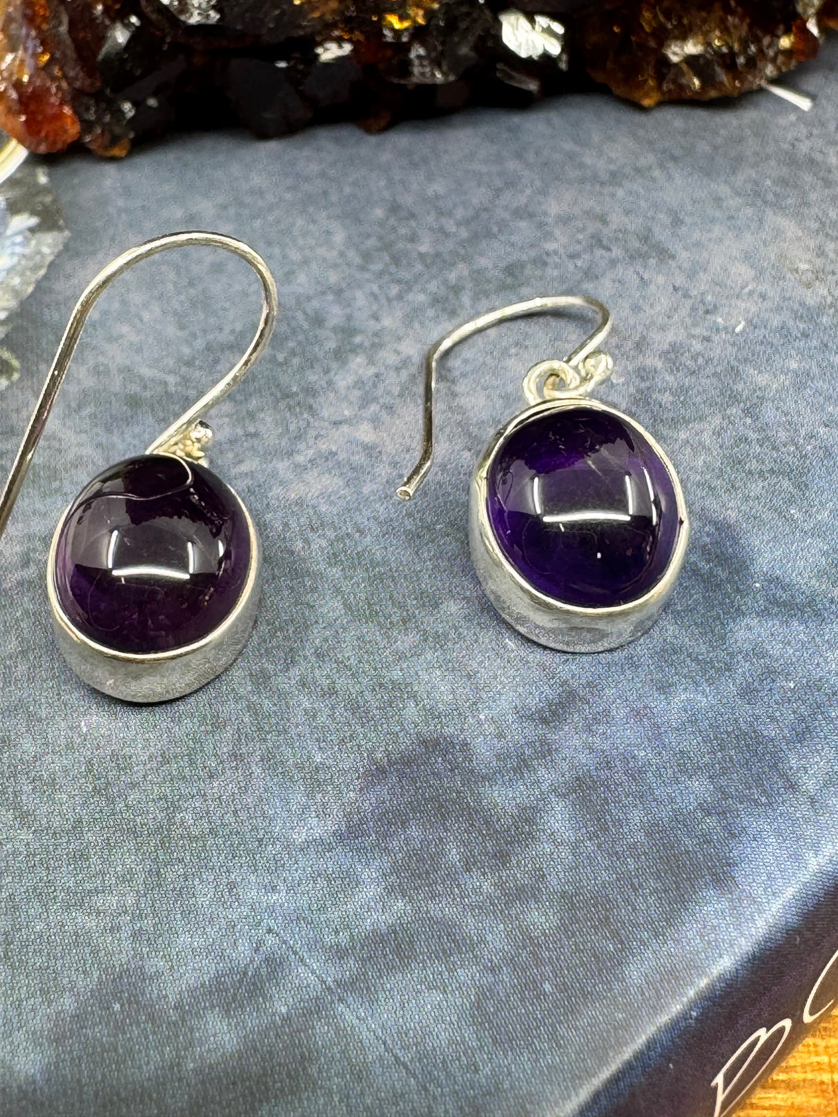 Amethyst Silver Earrings- “I trust my intuition and allow it to guide me each day”’