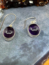 Amethyst Silver Earrings- “I trust my intuition and allow it to guide me each day”’