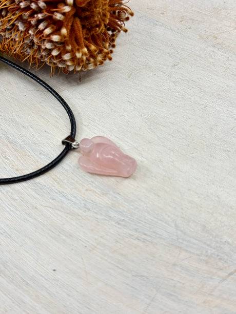 Rose Quartz Angel Pendant – Stone of Love, Comfort & Divine Healing