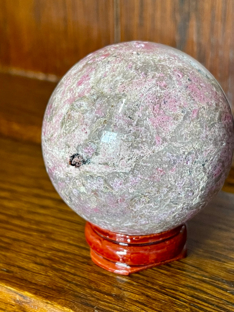 Cobaltoan Calcite Sphere #9 194g - A rare crystal also known as Aphrodite Stone and Salrose Stone