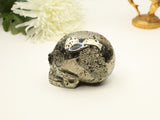 Pyrite Skull Carving #3 | 9cm | 1.326kg | Protection & Energy