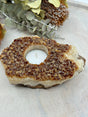 Citrine tea light candle holder 992g 15cm – golden yellow crystal for joy, abundance and positivity – Inspired By 3 Crystals Australia.