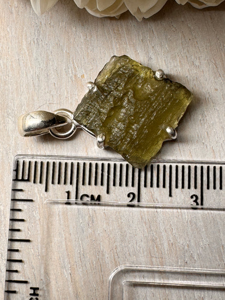 Moldavite Silver Pendant #13 2.60g- Transformation & Protection