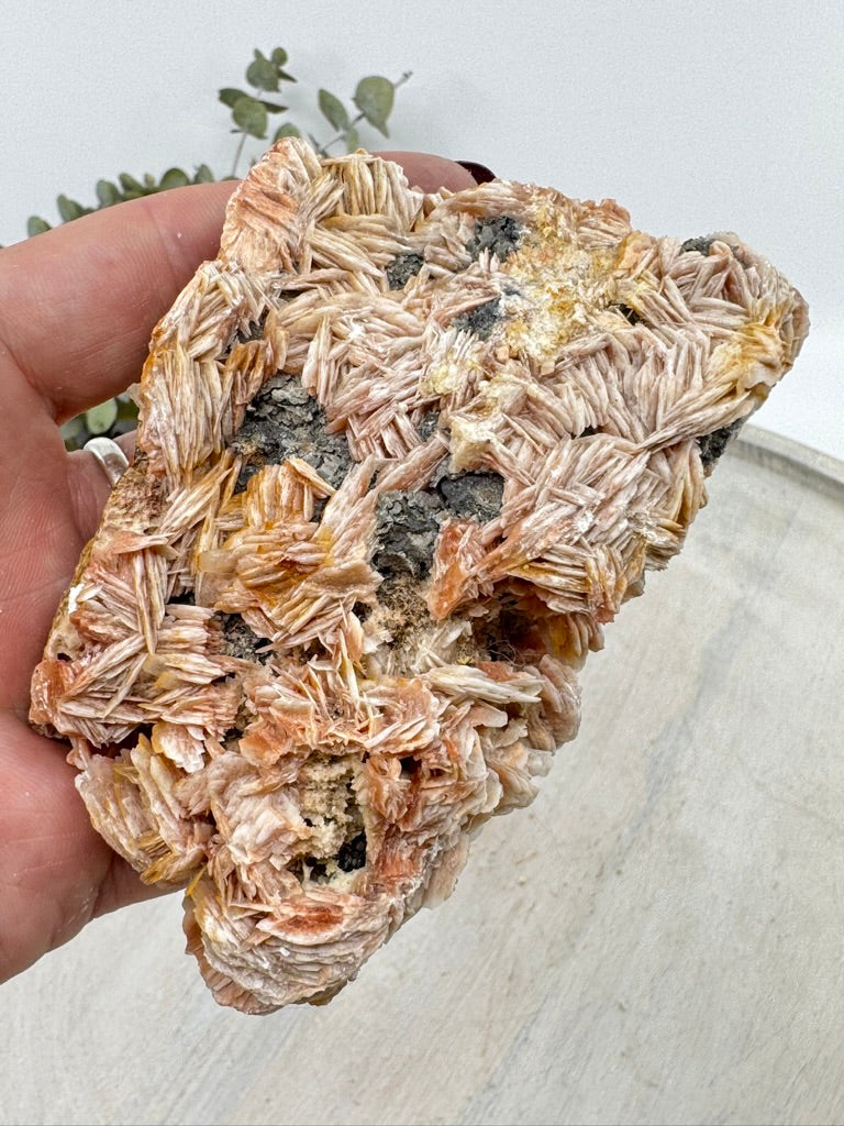 Barite Flower with Cerussite & Galena 