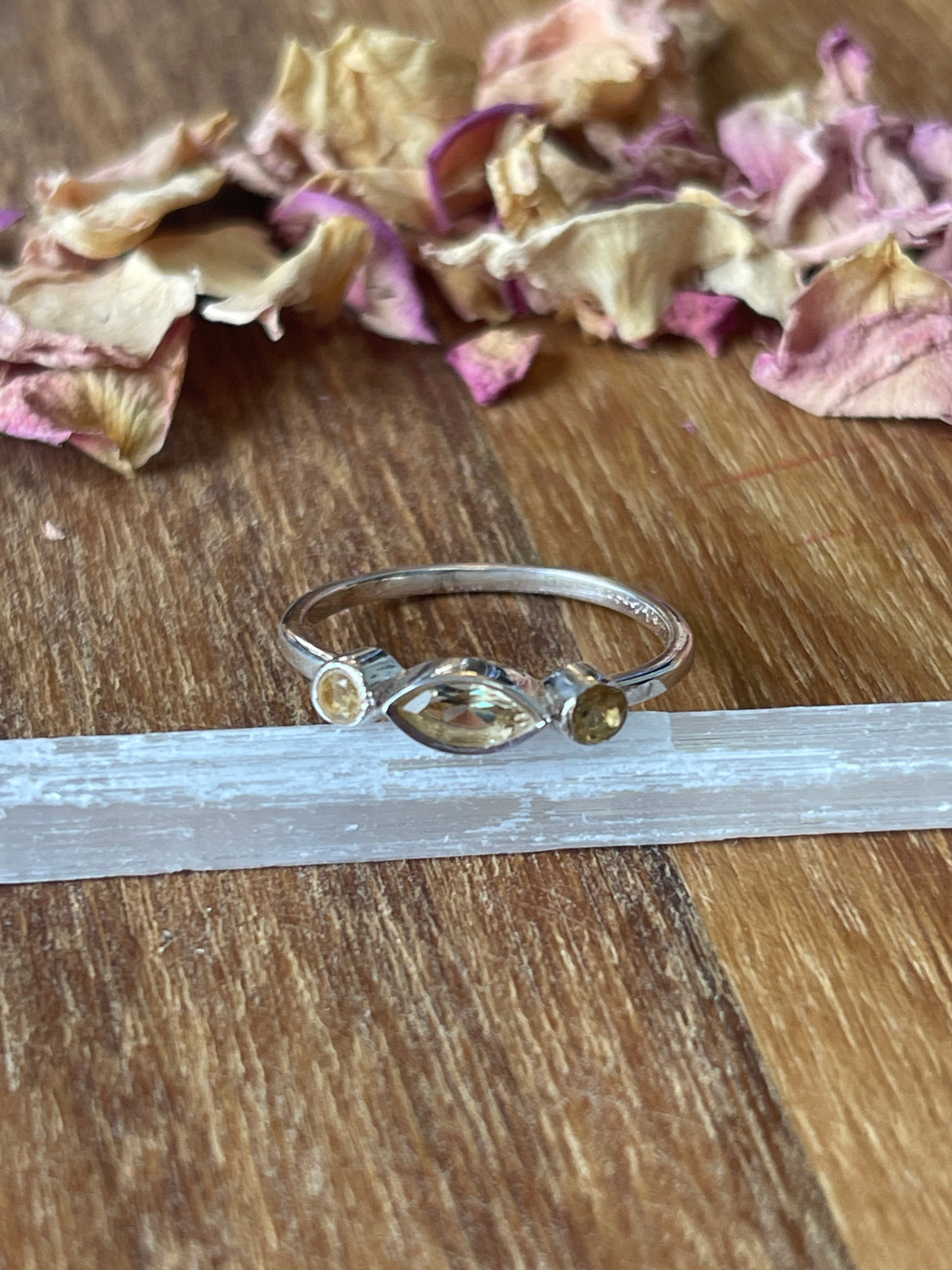 Citrine Silver Ring Size 7 - “I am successful in all areas of life”.